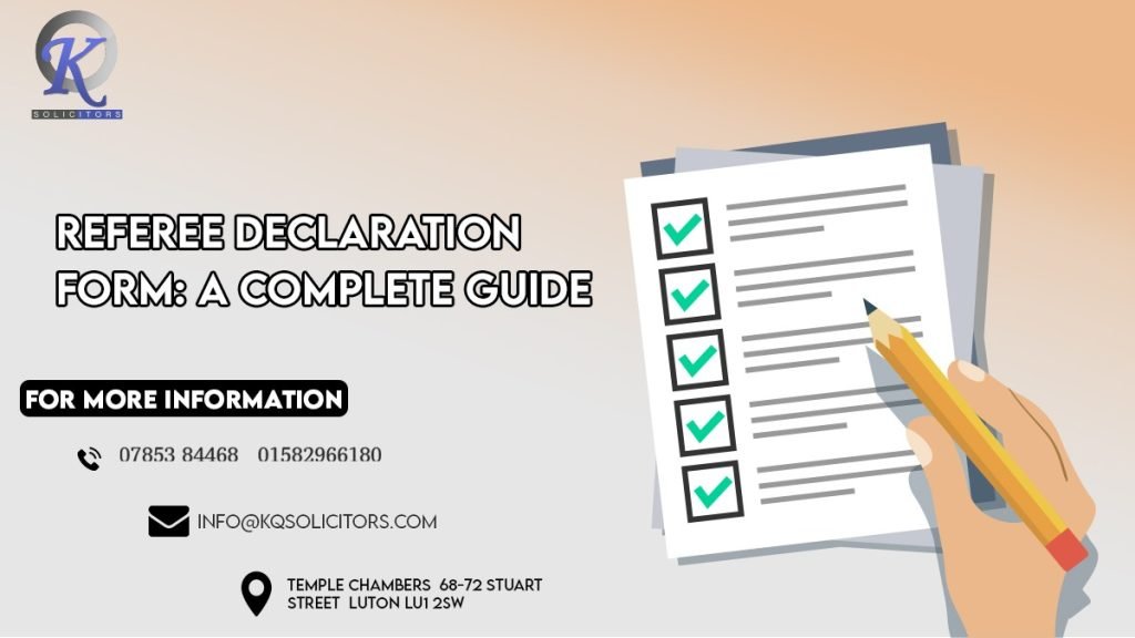 referee declaration form